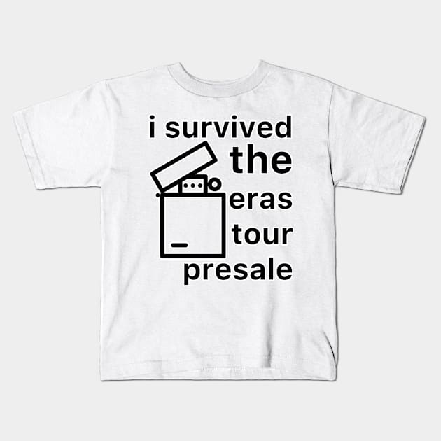 I Survived The Eras Tour Presale Kids T-Shirt by nextneveldesign